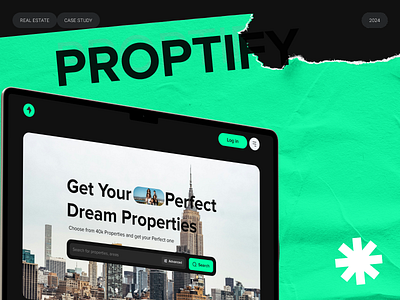 Proptify - Real Estate Case Study creativeprocess designshowcase dreamhome efficienthomesearch exploreproperties findyourhome homehunting housingmarket landingpagedesign modernliving propertyfinder propertysearch realestate realestateapp realestatelife realestatetech uiinspiration urbanliving