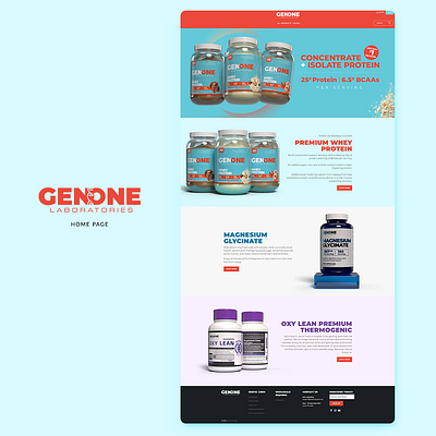 Website Design - GenOne 3d branding css graphic design html supplements ui uidesign webdesign wellness