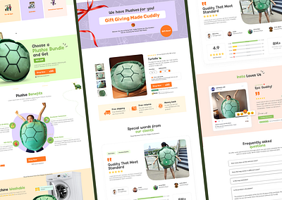 Plushie - E-commerce Landing Page conversion optimization conversion rate customer journey digital experience e commerce landing online shopping product page product showcase responsive design retail branding shop design shopify user centered design user experience ux design uxui visual content web design web development