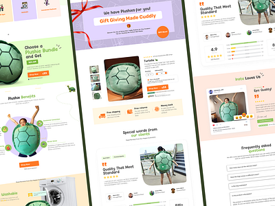 Plushie - E-commerce Landing Page conversion optimization conversion rate customer journey digital experience e commerce landing online shopping product page product showcase responsive design retail branding shop design shopify user centered design user experience ux design uxui visual content web design web development