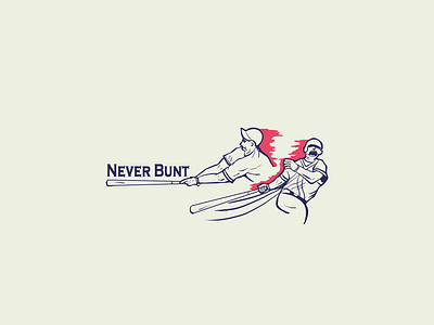 Never Bunt graphic design illustration logo