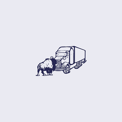 Bison graphic design illustration logo