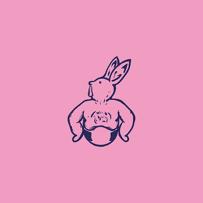 Rabbit graphic design illustration logo