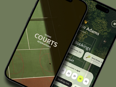 Modern Tennis Court Reservation UI appdesign booking designinspiration minimaldesign mobile app design sportsapp tennisapp ui ux ui