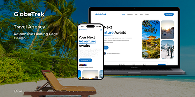 GlobeTrek: Travel Agency Landing Page figma intuitive design landing page product design responsive page travel travel agency ui ux