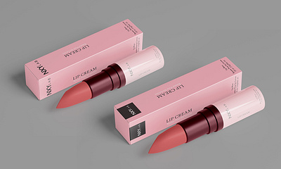 Lipcream Box Packaging Design makeup