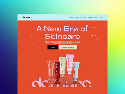 Demure : Skincare and Beauty Website african agency website app beauty best ui design branding derma design illustration landingpagedesign logo saloon skincare spaderma sparderma ui website design women