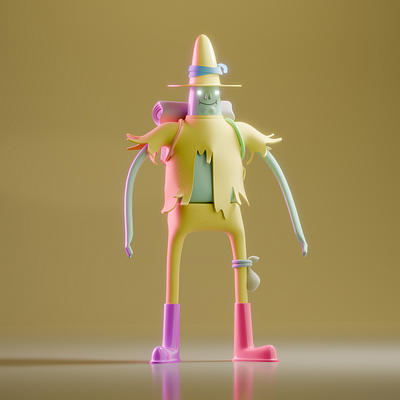 The Magic Man from Adventure Time 3d animation character design illustration stylized