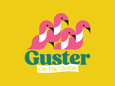 Guster - Geometric Flamingos Tshirt abstractart flamingos geometric graphic design guster illustration merchdesign ontheocean portlandmaine vector