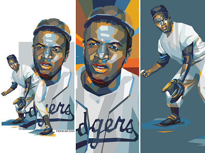 Jackie Robinson baseball baseball player colorful design fan art figure illustration inspirational pop art portrait portrait illustration sport sport playyer sports vector vectorart