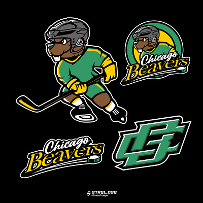 Chicago Beavers branding design esport logo graphic design hockey illustration logo mascot logo sport sportlogo vector