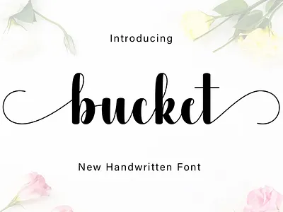 Bucket Font crafting font cute font handwritten monoline new font script script font