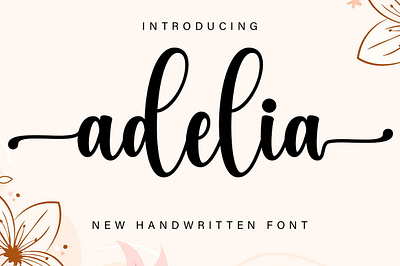 Adelia Cute Font crafting font cute font handwritten monoline new font script script font