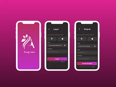 #DailyUI Beauty Center Login ui ux designer