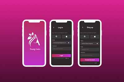 #DailyUI Beauty Center Login ui ux designer