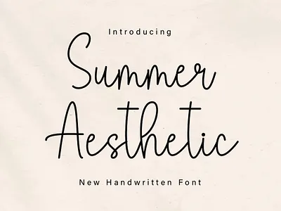 Summer Aesthetic crafting font cute font handwritten monoline script script font