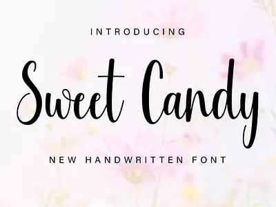Sweet Candy crafting font cute font handwritten monoline script