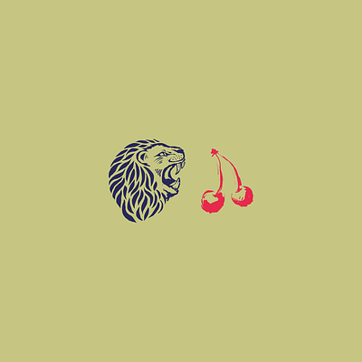 lion graphic design illustration logo