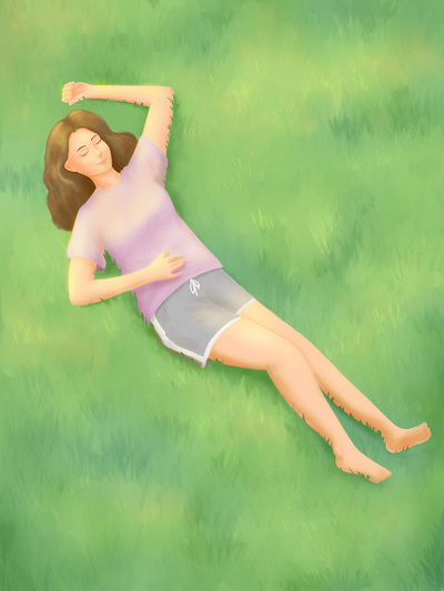 lay on grass book cover digital art illustration nature publishing