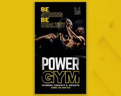 Gym Poster Design 3d branding creative creative post design dark theme digital marketing graphic design gym post health illustration logo poster social media marketing social media post design ui visual design