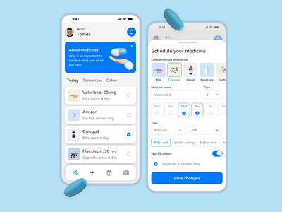 Patient telemedicine healthcare mobile app | Stonemason calandar app clinic mobile app design healthcare service ios mobile app mobile application pharmacy services pills telemedicine ui ux