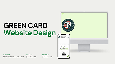 Green Card Website UI Design animated animated intro app design branding design designer green card website responsive ui uiux website design