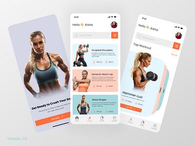 Fitness App Design app ui clean ui design daily chellanges design fitness app fitness app inspiration fitness app ui gym app modern ui app design ui uxui