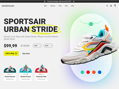 Exploring UI Design for a Sneaker Store adidas boots design digital product figma interfaces marketplace nike selling shoes sneakerstore sports store ui ui design ux ux design