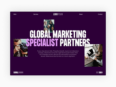 Hero section for a digital marketing agency branding design graphic design typography ui ux