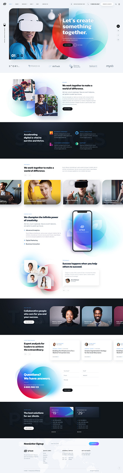 Utah - Multi-Purpose WordPress Theme business corporate elementor theme ui web webdesign website wordpress