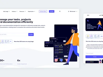 Anggl Platform LP internet minimalist ui mobile saas software ui uiux