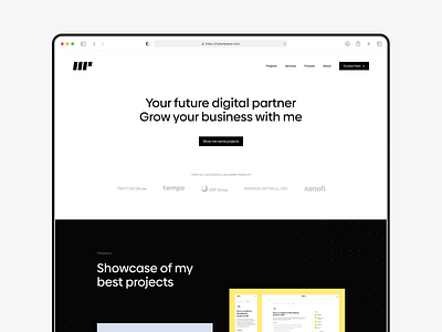 Portfolio 2024 ✨ branding clean design hero portfolio showcase ui ux