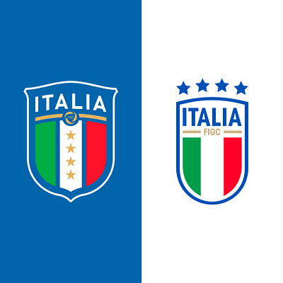 Italy Football Logo Concept badge diseño escudo football futbol graphic design italy logo logotipo logotype minimalism redesign rediseño soccer sports