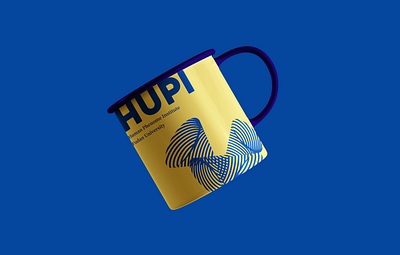 Hupi brand identity elements cup elements flag marketing