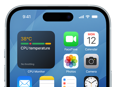 CPU monitoring widget for iOS cpu daily dailyui ios ui widget