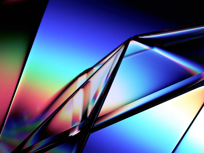 Abstract animation 3d abstract animation background blender branding clean color refraction colorful cover design dispersion endless futuristic glass iridescent loop reflection render shape