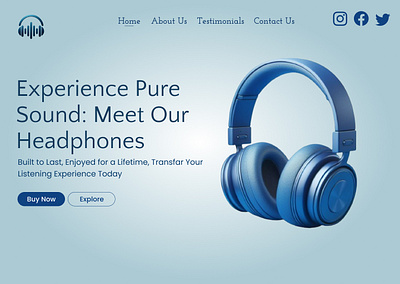 Minimalist Headphones Mobile App Design