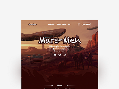 Marsmen Crypto Landing Page(Meme Project) crypto defi figma game illustration landing page meme web design web3