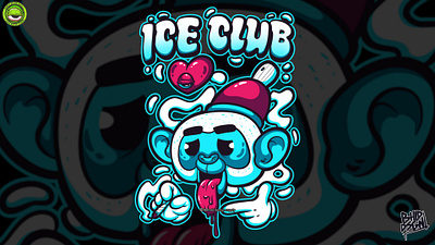 ICE CLUB - artwork apparel design art artwork cartoon character art clothing design digital artwork illustration merch print design