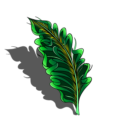 ABSTRACT TROPICAL LEAF artwork design graffiti illustration leaf mural shoker sketch