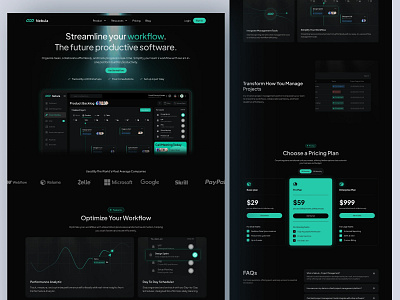 Nebula - SaaS Landing Page app branding design designapp homepage landing page project management project management landing page saas saas landing page saas project management saas webapp tech tech landing page ui uidesign ux web webapp