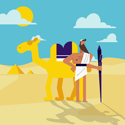 Moisés and Camel animation branding camel graphic design logo motion motion graphics passover