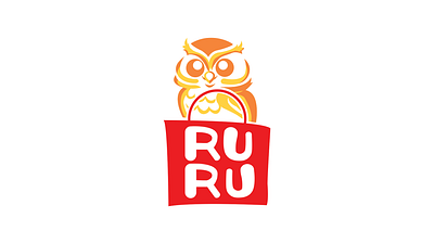 RURU Online Shopping Logo 2014 branding e commerce logo online owl shop shopping