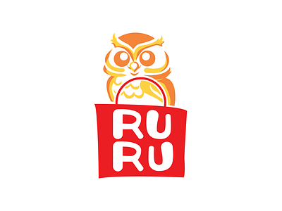 RURU Online Shopping Logo 2014 branding e commerce logo online owl shop shopping