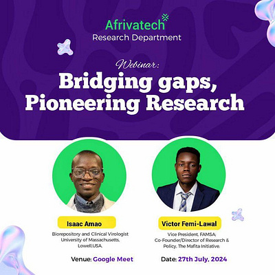 Webinar Flyer Design For Afrivatech afrivatech creative creative typography research tech webinar