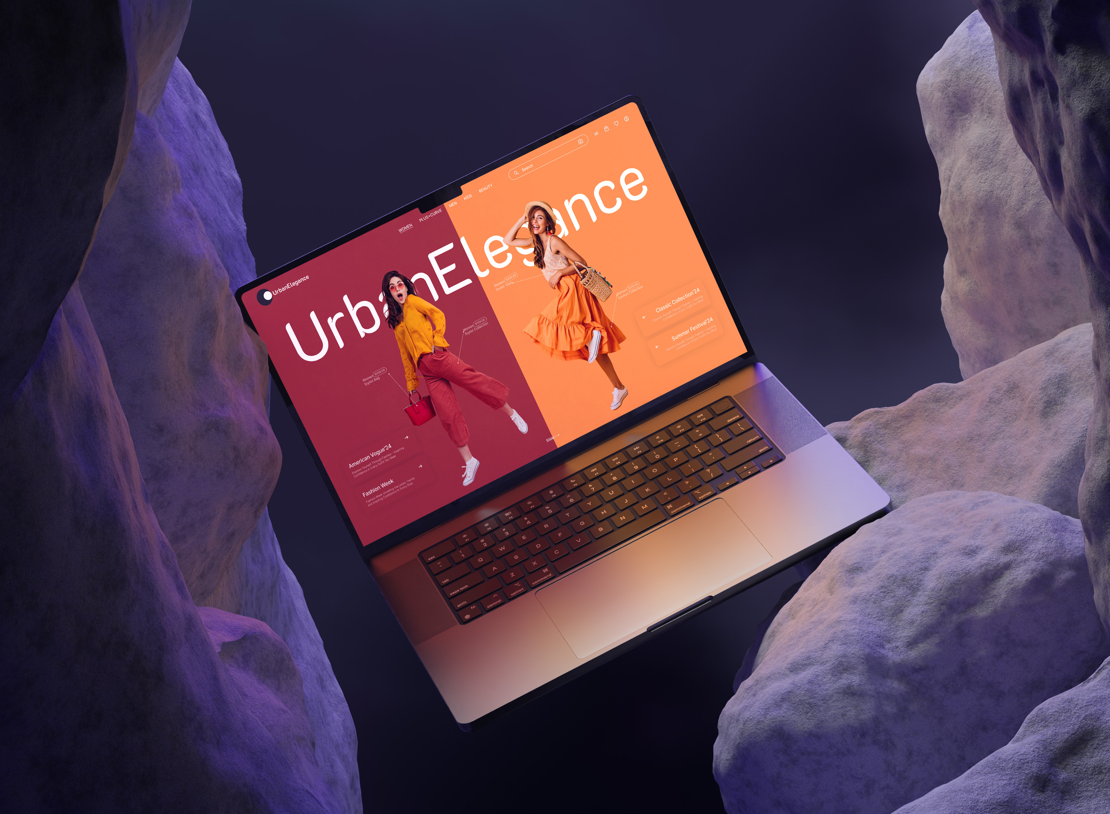 Urban Elegance Ecommerce Hero Section UI Design branding clean design creative design creativedesign ecommerce elegance ui fashion hero section minimal design minimal ui modern design modern ui responsive ui shoponline trend design ui user experience user interface ux web design