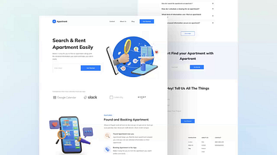 Normaland 2.0 - Apartrent Landing Page Interaction 3d 3d illustration apartment clean interaction design landing page motion design web template website