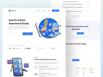 Normaland 2.0 - Apartrent Landing Page Interaction 3d 3d illustration apartment clean interaction design landing page motion design web template website