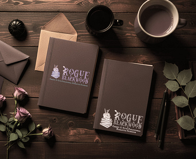 Creepy Cute Logo Design for Rogue Blackwood author branding branding graphic design logo mockup design