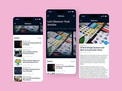KDGeeks Tech Blog Exploration article blog design exploration exploration news product design tech tech blog ui ux